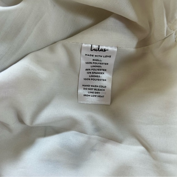 Lulu's White smocked Ruffled Off-Shoulder Maxi Dress floral romantic boho - Picture 9 of 11